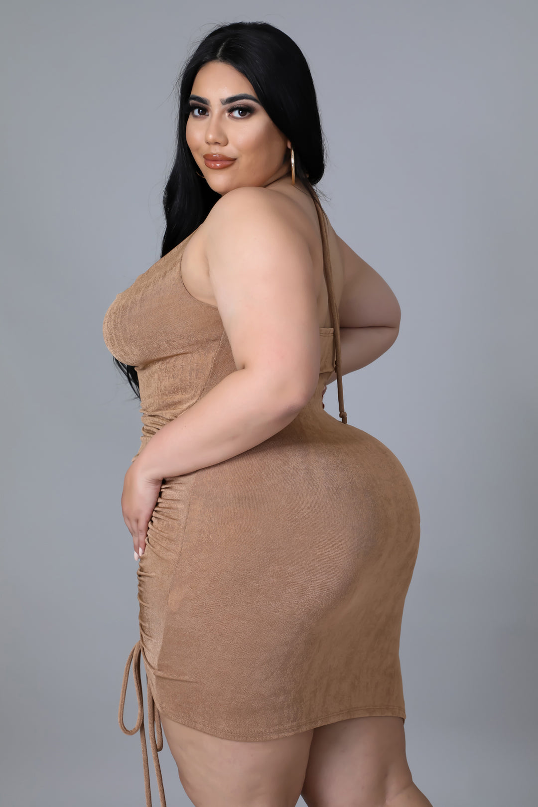 "Date Night" Plus Size Halter Mini Dress.