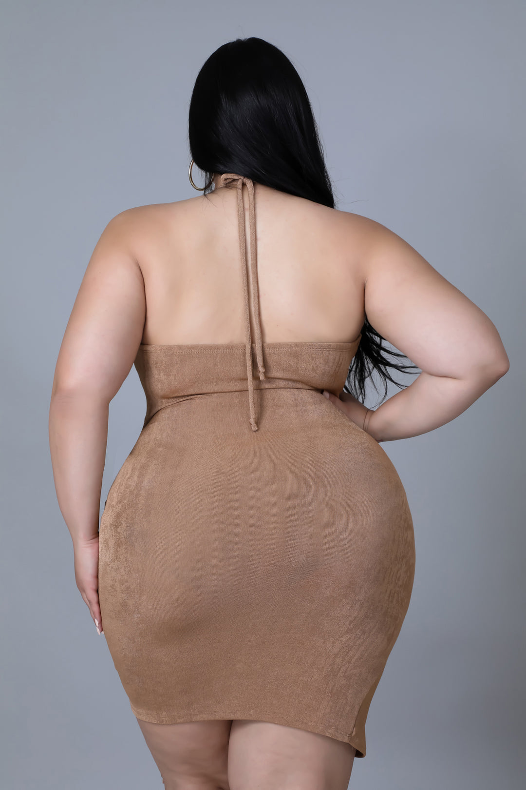 "Date Night" Plus Size Halter Mini Dress.