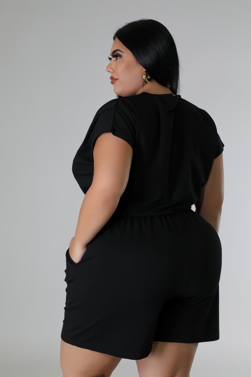 "Wish Granted" Plus Size Cropped Tee & Stretch Short Set.