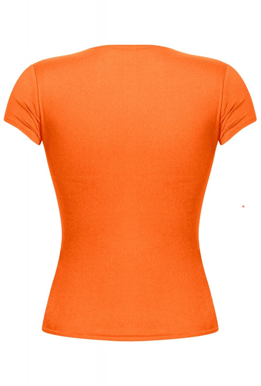 "Sweeter Than Any Other" Short Sleeve V-Neck Solid Basic Top.