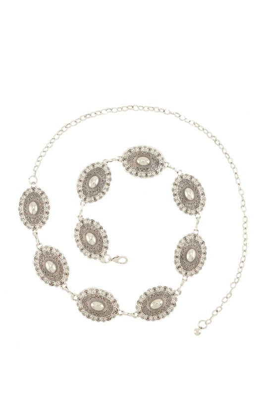 Western Flower Chain Belt