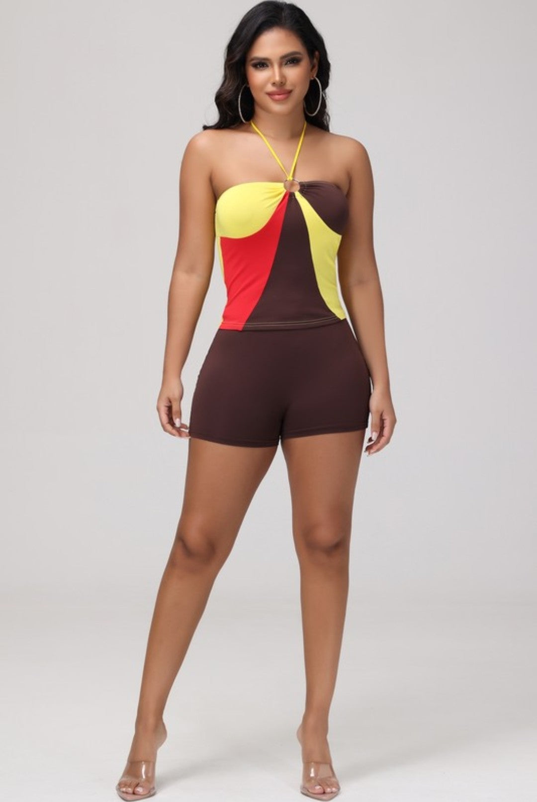 "Main Squeeze" Colorblock Top & Short Set.
