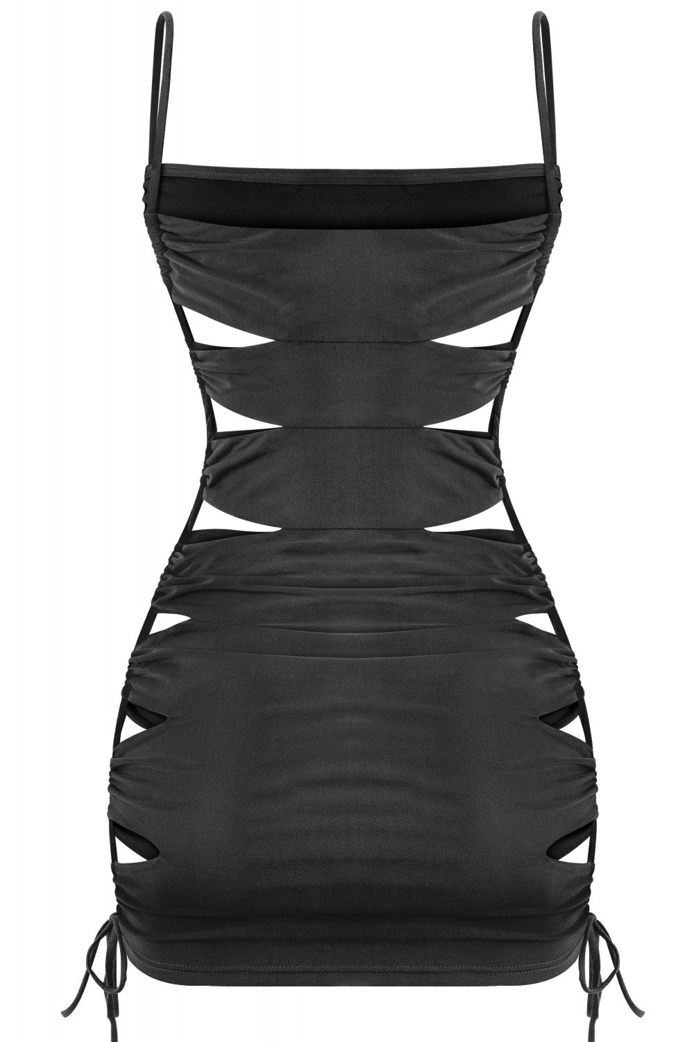 "Delivered" Sleeveless Cutout Bodycon Mini Dress.