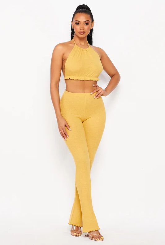 "Island Girl" Crop Top & Pants Set.