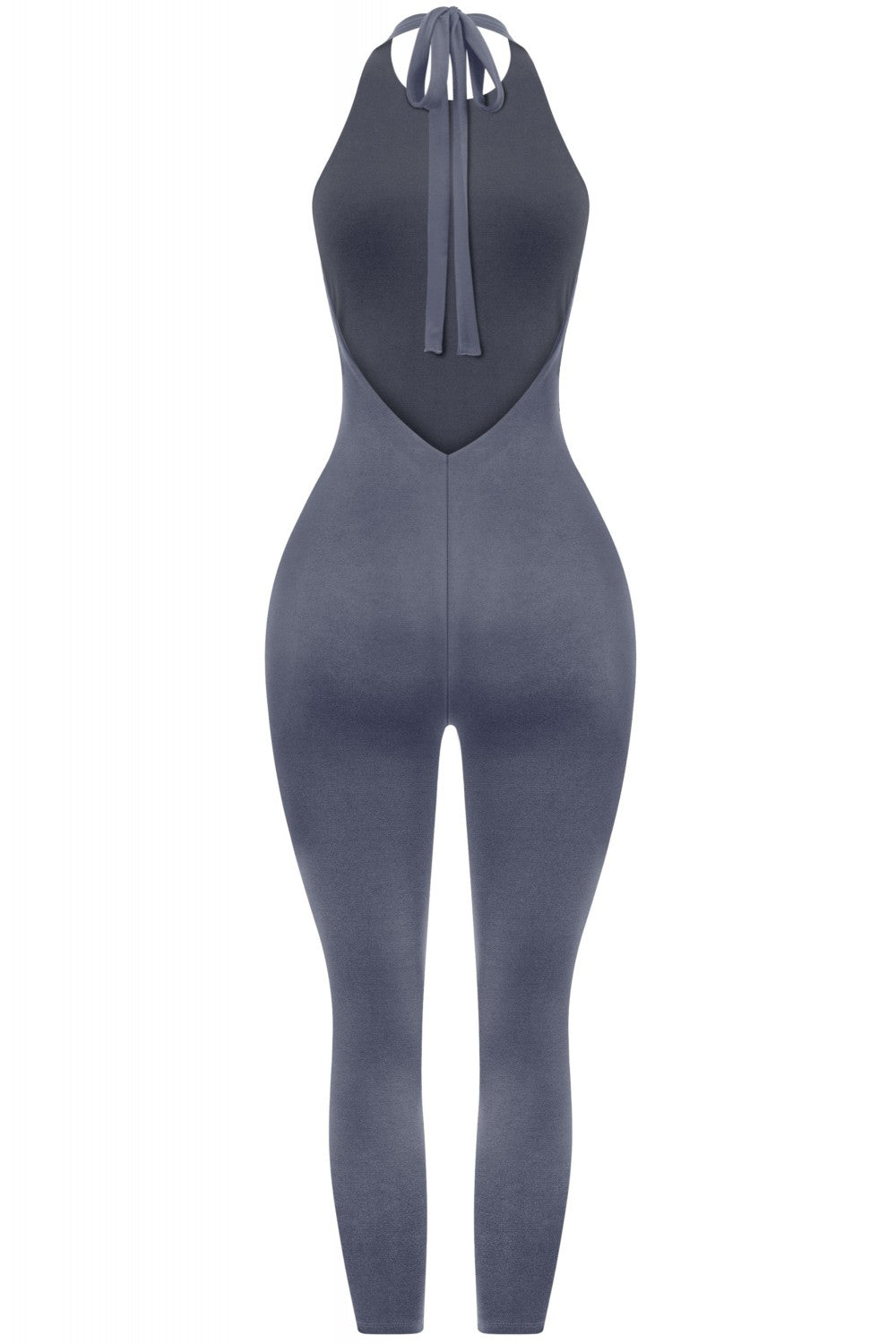 "Exquisite Temptation" Open Back Halter Tie Jumpsuit.