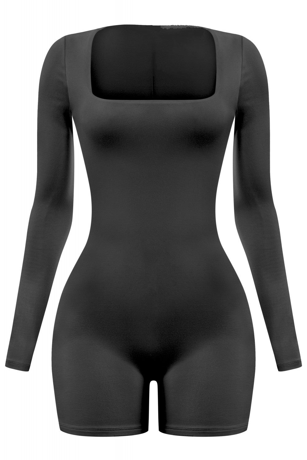 "Somethin Casual" Long Sleeve Square Neckline Romper