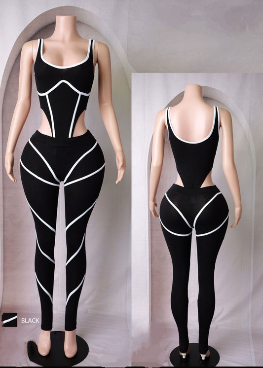 "Stallion" Sleeveless Bodysuit & Leggings Set.