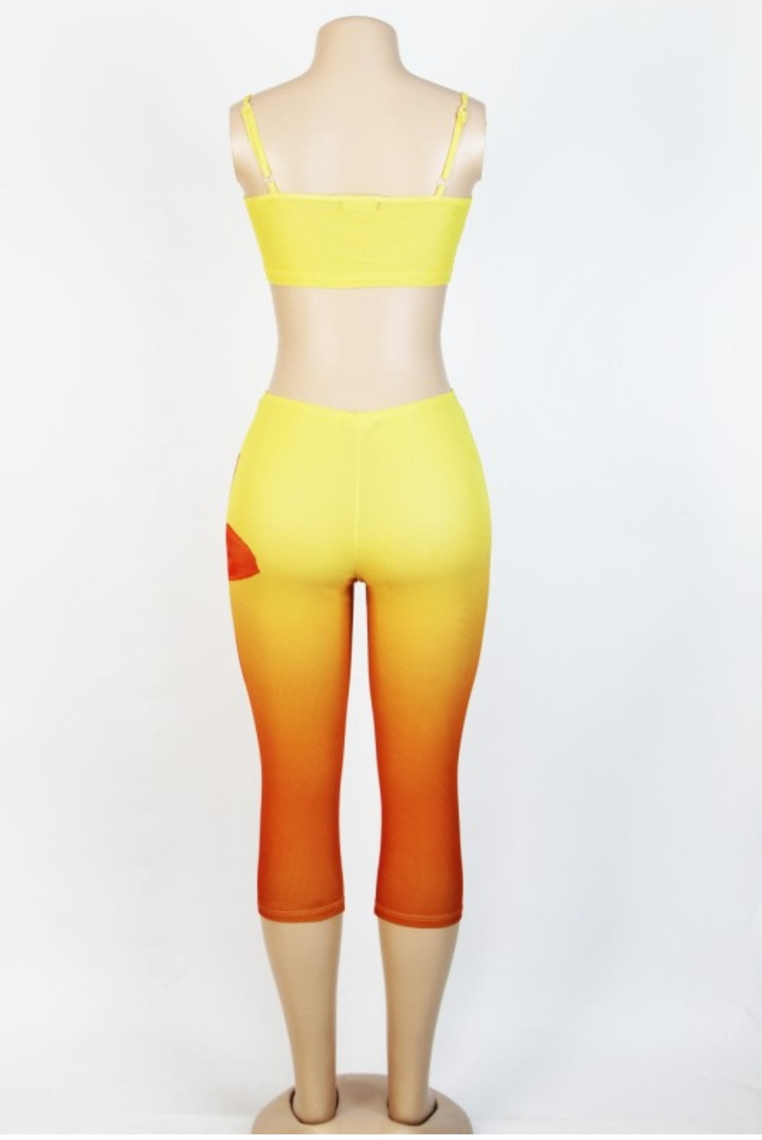 "Lilly Wishes" Ombre Crop Top & Capri Pants Set.