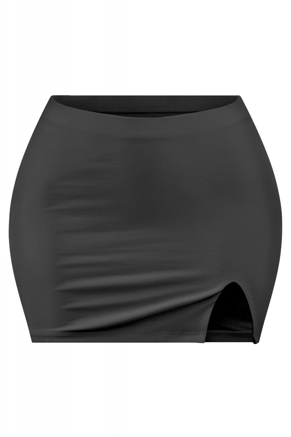 "Sorry For The Wait" Mid-Waisted Mini Skirt With Slit.