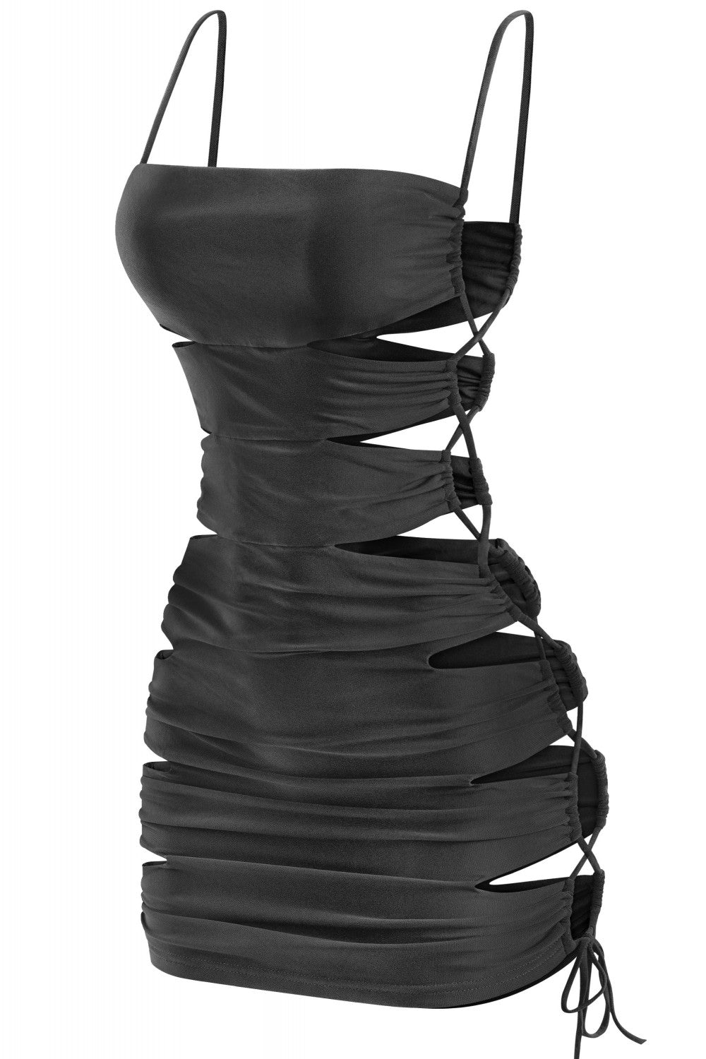 "Delivered" Sleeveless Cutout Bodycon Mini Dress.