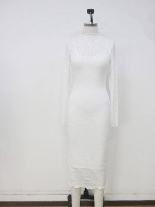 "Bossa Nova" Long Sleeve Midi Dress