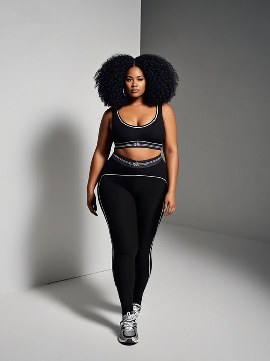"Sporty & Chic" Crop Top & Leggings Set.