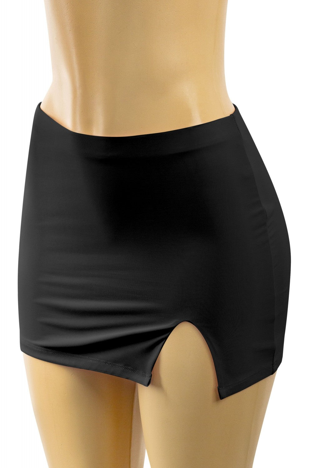 "Sorry For The Wait" Mid-Waisted Mini Skirt With Slit.
