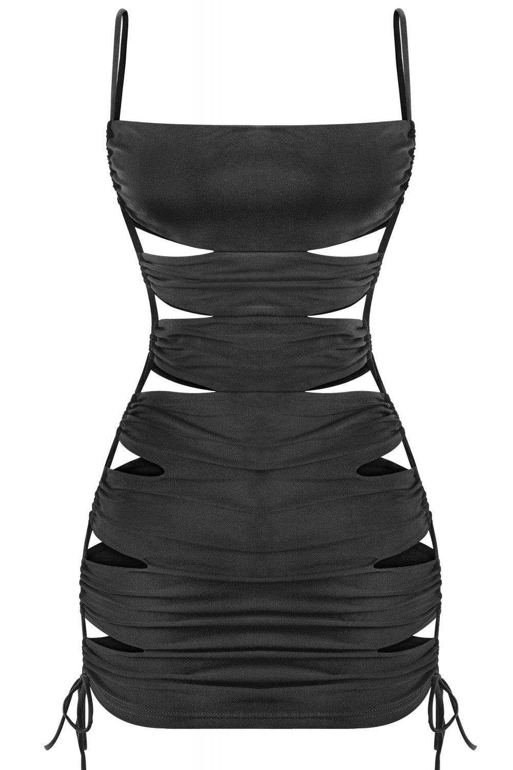"Delivered" Sleeveless Cutout Bodycon Mini Dress.