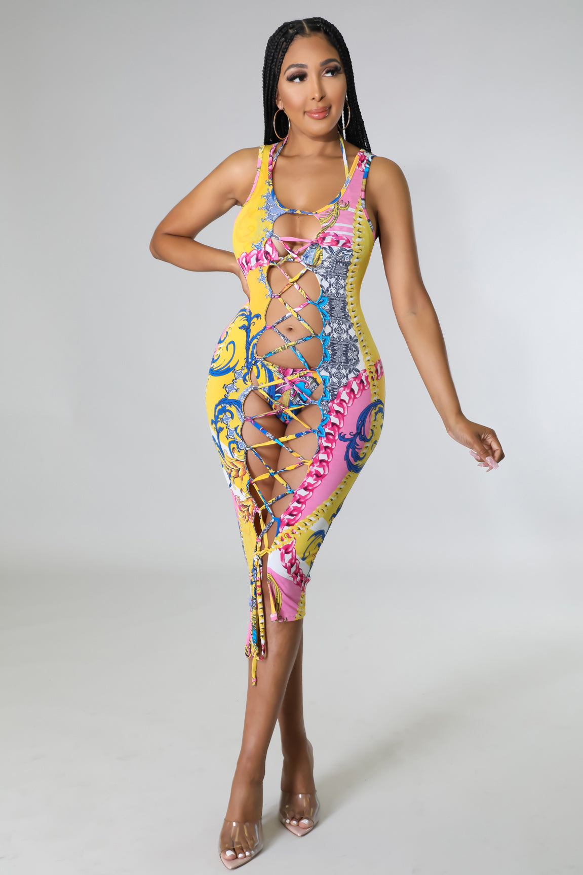 "Just Double Tap" Three Piece Bikini Set.