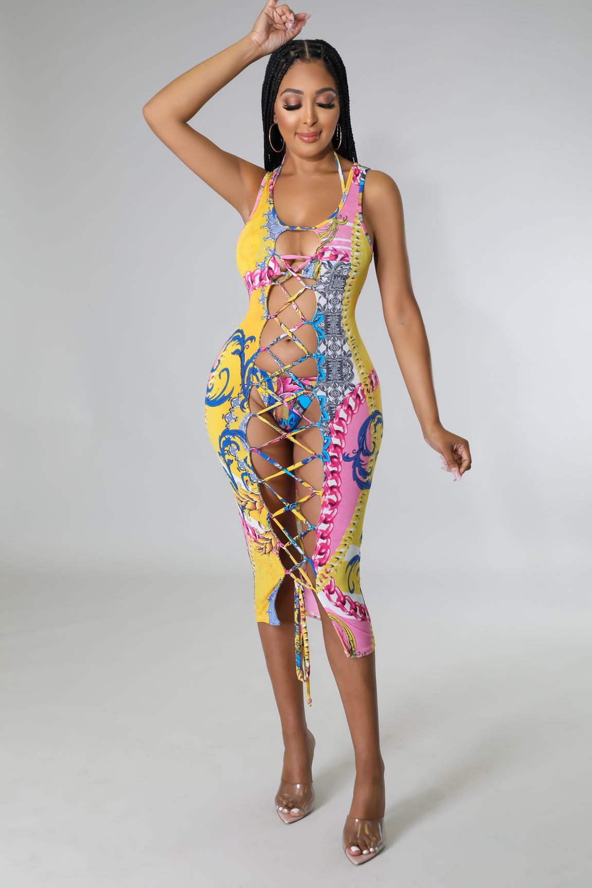 "Just Double Tap" Three Piece Bikini Set.