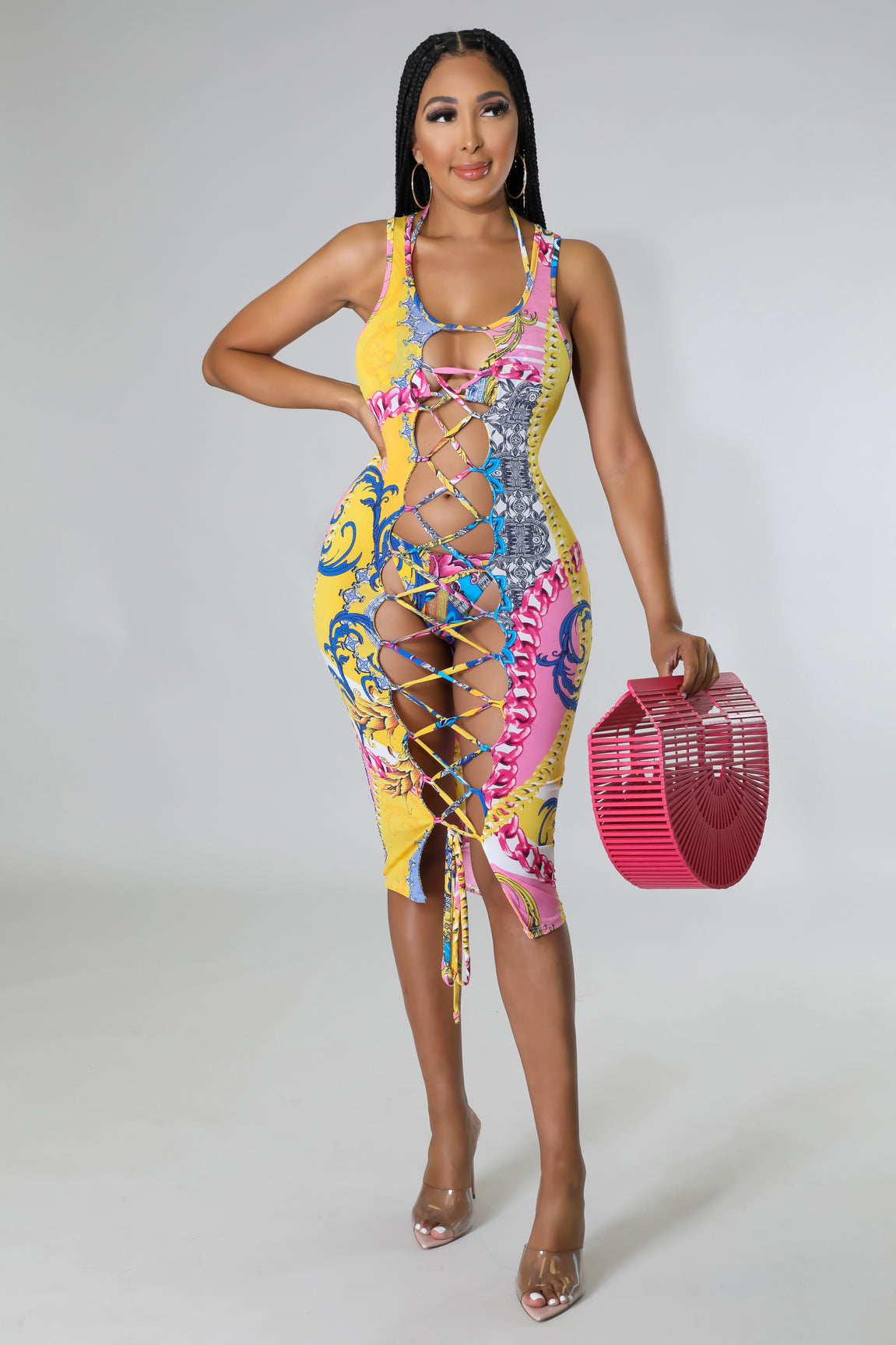 "Just Double Tap" Three Piece Bikini Set.