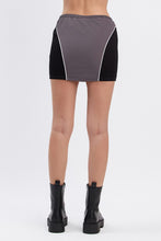 Load image into Gallery viewer, &quot;Maverick&quot; Nylon Contrast Track Suit Top &amp; Mini Skirt Set.
