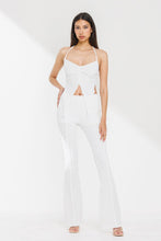 Load image into Gallery viewer, &quot;Yes Hi This Is She&quot; Soft Wrinkle Halter Butterfly Top And Bell Bottom Pants Set.
