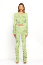 Load image into Gallery viewer, &quot;Casual Days, Unforgettable Memories&quot; Velour Ruched Hoodie &amp; Ruched Pants Lounge Set.
