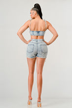 Load image into Gallery viewer, ATHINA No strings attached distressed denim set
