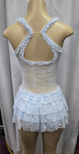 Load image into Gallery viewer, &quot;Come Closer&quot; Sheer Lace Bodycon Ruffled Mini Dress
