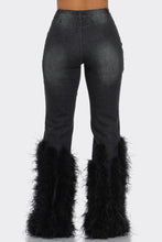 Load image into Gallery viewer, &quot;Effortless Charm, Endless Grace&quot; Distressed Pearl Embellished Feather Detail Jeans.
