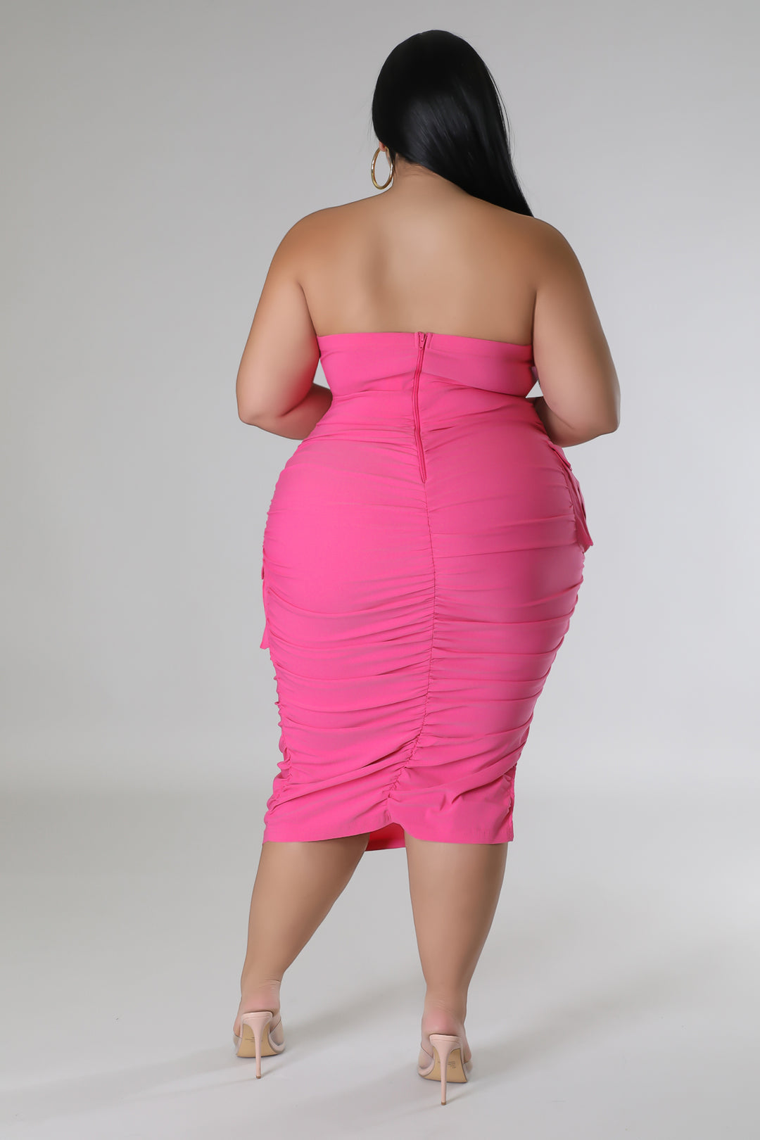 "Cuff It" Plus Size Corset Cargo Style Midi Dress. 