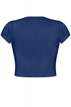 Load image into Gallery viewer, &quot;Too Cute To Handle&quot; Short Sleeve Round Neck Solid BasicCrop Top.
