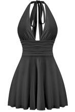 Load image into Gallery viewer, &quot;Naughty Girl&quot; Plunge Neckline Halter Mini Dress.
