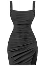 Load image into Gallery viewer, &quot;Raise The Bar&quot; Sleeveless Open Back Slip Mini Dress With Side Slit.
