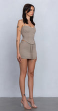 Load image into Gallery viewer, &quot;Mocha Baddie&quot; French Terry Tank Top &amp; Mini Skort Set.
