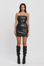 Load image into Gallery viewer, &quot;Girl Of Your Dreams&quot; Pleather Tube Top Mini Dress.
