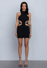 Load image into Gallery viewer, &quot;Step It Up&quot; Heavy Nylon Cut-Out Sleeveless Mini Dress W/ Back Tie.
