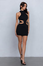 Load image into Gallery viewer, &quot;Step It Up&quot; Heavy Nylon Cut-Out Sleeveless Mini Dress W/ Back Tie.
