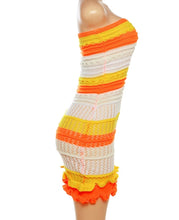 Load image into Gallery viewer, &quot;Island Vibes Only&quot; Multi Color Crochet Tube Top Dress.
