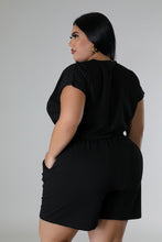 Load image into Gallery viewer, &quot;Wish Granted&quot; Plus Size Cropped Tee &amp; Stretch Short Set. 
