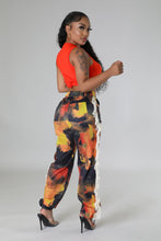 Load image into Gallery viewer, &quot;Just Like That&quot; Printed Fringed Side High Waisted Pants.

