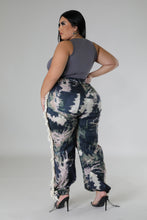Load image into Gallery viewer, &quot;Just Like That&quot; Plus Size Printed Fringe Side High Waisted Pants.
