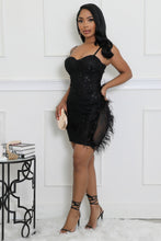 Load image into Gallery viewer, &quot;Yours Truly&quot; Luxurious Mini Dress.
