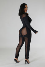 Load image into Gallery viewer, &quot;The Muse&quot; Long Sleeve Mesh Bodysuit &amp; High-Waisted Leggings Set.
