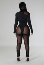 Load image into Gallery viewer, &quot;The Muse&quot; Long Sleeve Mesh Bodysuit &amp; High-Waisted Leggings Set.
