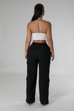 Load image into Gallery viewer, &quot;I Do My Own Stunts&quot; Stretch Halter Top.
