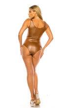 Load image into Gallery viewer, &quot;Keeping It Cute&quot; Plus Size Faux Leather Bodysuit.
