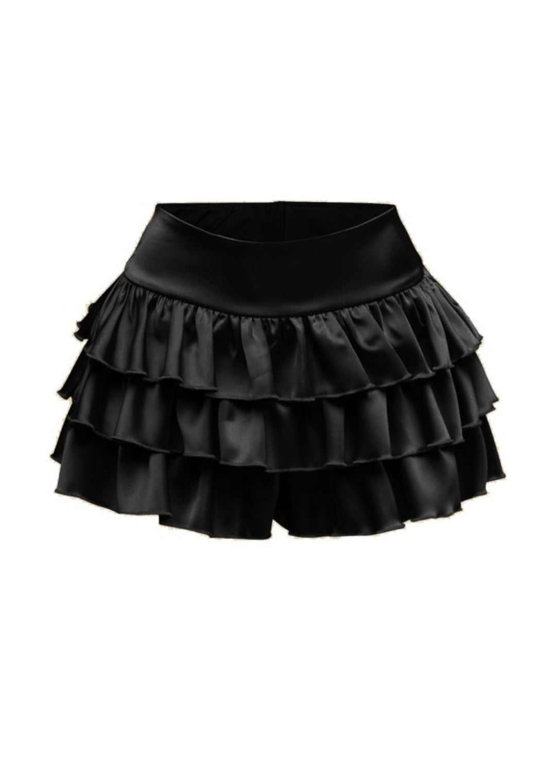 "Zoe" Plus Size Ruffled Mini Shorts. 