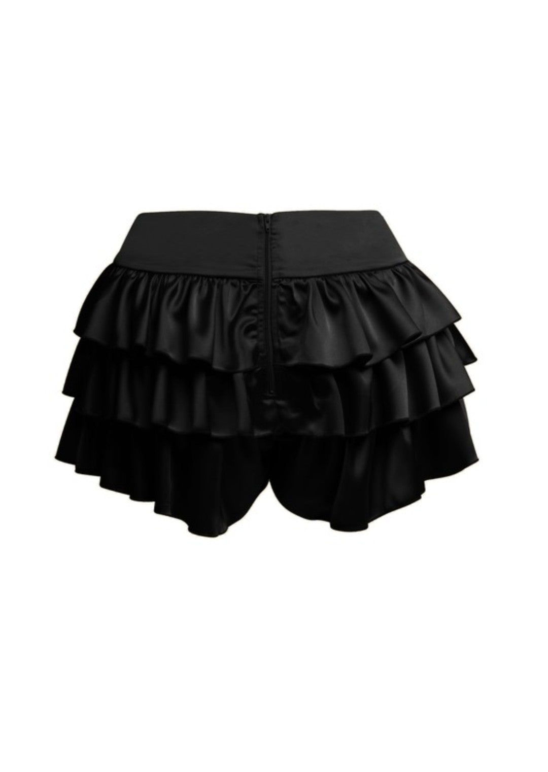 "Zoe" Plus Size Ruffled Mini Shorts. 