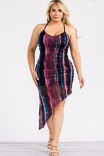 Load image into Gallery viewer, &quot;In Paradise&quot; Plus Size Asymmetrical Hem Sheer Dress.
