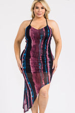 Load image into Gallery viewer, &quot;In Paradise&quot; Plus Size Asymmetrical Hem Sheer Dress.
