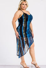 Load image into Gallery viewer, &quot;In Paradise&quot; Plus Size Asymmetrical Hem Sheer Dress. 
