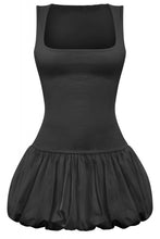 Load image into Gallery viewer, &quot;No Words, Just Allure&quot; Sleeveless Squareneck Bubble Mini Dress.
